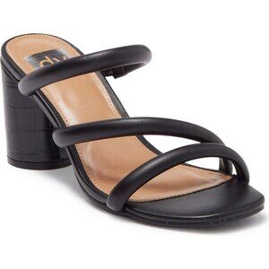DV by Dolce Vita Black Triple Strap Heels